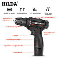Perceuse sans fil Combo Drill Power Craft, outils portables sans fil, perceuse à ongles sans fil, batterie 12v chargée, perceuses électriques