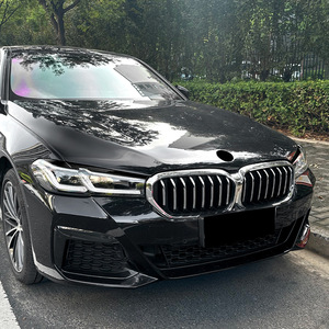 Bmw 5 Series G30 G31 Headlight Eyebrow Stickers Piano Black Carbon Fiber Texture Adhesive Decal Body Modification - Product Image 2