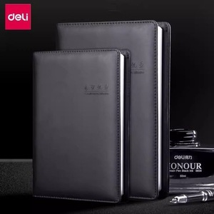 Carnet en cuir Deli 7949 7950 – Journal portable pour réunions de bureau avec couverture gaufrée - Product Image 1