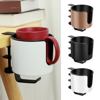 Support pour casque 2 en 1 antidérapant et réglable avec pince de bureau, porte-gobelets pour tasses à café et gobelets à eau, accessoires de bureau pour casques de jeu NOUVEAU