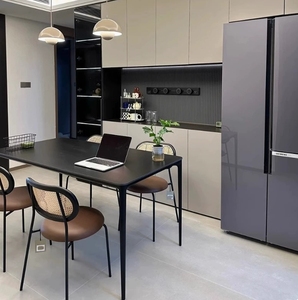 Đá tấm thép tinh khiết đá đen tấm hình chữ nhật bàn ăn cho nhà nhỏ nhà bàn ăn đơn giản - Product Image 5