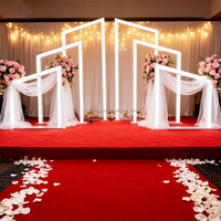 Support de toile de fond géométrique carré à LED, arche d'entrée de mariage moderne, décor de scène pour photomaton, idéal pour la décoration d'événements et de fêtes
