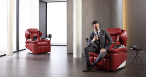 เก้าอี้นวดสํานักงานโฮมเธียเตอร์เอนเอวโฮมเธียเตอร์เอนเอวโซฟาหนังแท้ที่สามารถเอนได้เบาะรถยนต์หรูหรา - Product Image 5