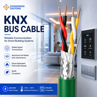 Cable KNX EIB 2x2x0.8mm, Conductor de Cobre Sólido, Par Trenzado Blindado, Cable de Bus, Cable de Control, Cable Flexible, Hogar Inteligente