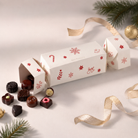 Boîte cadeau hexagonale en papier imprimée CMYK personnalisée pour chocolats, bonbons, fêtes d'enfants, crackers de Noël