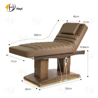 Table de Massage Électrique pour Salon de Beauté, Lit Facial Spa Hydraulique Incurvé avec 4 Moteurs pour Soins du Visage et Cils