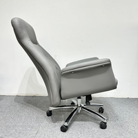 Chaise de bureau de direction haut de gamme de luxe, vente en gros, design minimaliste, hauteur réglable, pivotante, avec appui-tête intégré et dossier solide