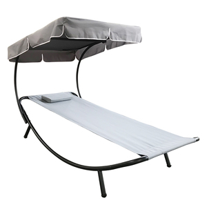 <span class=keywords><strong>Tumbona</strong></span> moderna para exteriores, <span class=keywords><strong>tumbona</strong></span> de metal con <span class=keywords><strong>Hamaca</strong></span>, cama de <span class=keywords><strong>playa</strong></span> y ruedas de sombrilla - Product Image 4