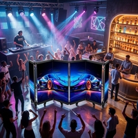 Hochleuchtende LED-Tafel, P1.86 P2.5 Wasserdichter LED-Bildschirm, Geeignet für DJ-Pulte, Partys, Familienbars, Nachtclubs.
