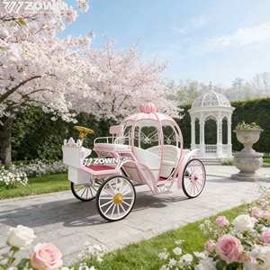 Carruaje Eléctrico de Calabazas, Carro Real de Cuento de Hadas Multicolor para Eventos Festivos y Transporte en Áreas Escénicas - Product Image 1