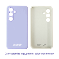 Coque de téléphone vierge en silicone véritable Wintop de haute qualité pour sublimation, compatible S24 Ultra S24 Plus, antichoc et anti-traces de doigts