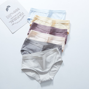 Braguitas Hipster de Algodón Peinado Sólido de Tiro Medio para Mujer, Sin Costuras, Elásticas, Transpirables y Cómodas para Uso Diario - Product Image 1