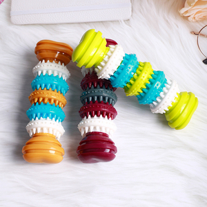 Jouets indestructibles pour dressage de chiens TPR Noël Halloween Cadeaux Molar Bone Toy Interactive Pet Chewers Dents Bite Toy - Product Image 5