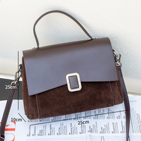 Tas Selempang Kulit Sapi Asli Desain Klasik Terbaru, Model Kotak, Lapisan Frosted, Mewah Ringan, Kulit Asli, Bisa Dipakai Sebagai Tas Selempang