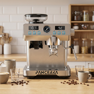 Machine à <span class=keywords><strong>expresso</strong></span> professionnelle en métal PANCERKA, très vendue, 20 bars, 51 mm, <span class=keywords><strong>avec</strong></span> moulin intégré, pour usage domestique et hôtelier - Product Image 2