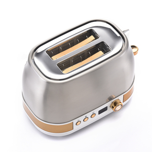เครื่องปิ้งขนมปังแบบย้อนยุค รุ่น Gold Silver Pop up Retro พร้อมหน้าจอ LED แสดงเวลา 2 ช่อง - Product Image 3