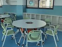 Meubles pour écoles et bureaux, table ronde de réunion, table de formation, table de conférence pliable