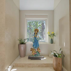 Personalizable 6 pulgadas poliresina divina niño infantil estatua Art Deco decoración del hogar Belén resina moldes Virgen María - Product Image 1