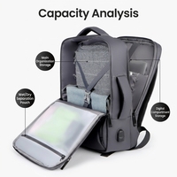Tas Ransel Laptop Bisnis Kasual Unisex 2026 Tahan Air Multi-kompartemen untuk Kerja, Perjalanan, Sekolah