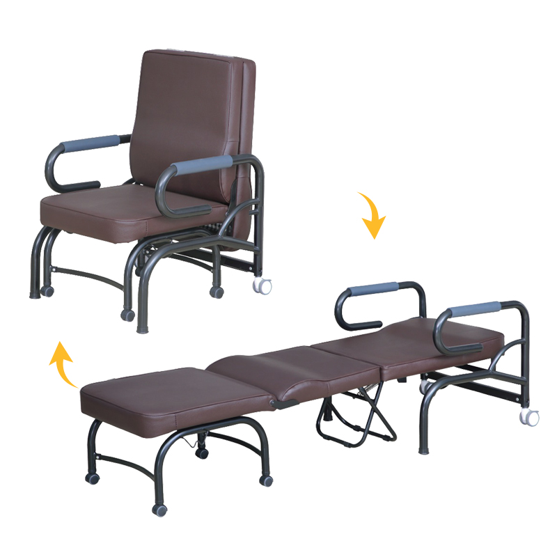 MN-PHY004 Cheap Basic Version Folding Hospital Recliner Chair Bed For Resting