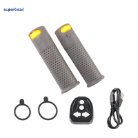 Empuñadura de Manillar con Intermitentes para Xiaomi Ata 3 Pro 1S Pro 2 M365 Scooter Eléctrico, Cubierta de Goma de Silicona Antiescaldante