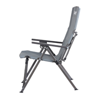 Chaise de camping pliable moderne pour pique-nique en plein air, plage, pêche, avec dossier réglable, légère, dossier haut inclinable, cadre en aluminium, 120 kg