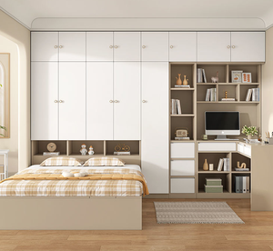 Set Camera da Letto Moderno Minimalista con Armadio Integrato in Legno di Pino Tatami, Scrivania Multifunzionale e Letto per Bambini di <span class=keywords><strong>Piccole</strong></span> <span class=keywords><strong>Dimensioni</strong></span> - Product Image 2