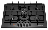 Lot de 201/304 brûleurs de gaz en acier inoxydable, équipement domestique, panneau intégré, 5 brûleurs