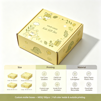 Boîte en carton ondulé ODM imprimée avec illustration, durable, avec insert pour bonbons, carton de fête pour cadeaux d'anniversaire pour enfants