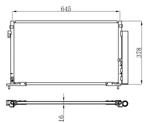 قطع مكثفة تكييف هواء للسيارات والسيارات 645x378x16(f8/f5) OEM No.80102-SVA-A01/A13 بجودة عالية للبيع المباشر من المصنع