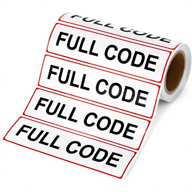 200 Pcs Full Code  Instruction Labels-Medical Stickers 5.38x1.38 Inch Rectangle Shape Roll Packaging Hospital