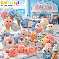 Pabrik Mainan Boneka Es Krim Custom, Boneka Ramah Lingkungan, MOQ Rendah untuk Hadiah dan Promosi Toko Gelato
