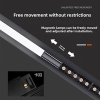 Système d'éclairage sur rail magnétique LED ultra-mince 5 mm 48 V pour intérieur commercial