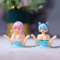 Figurines d'action d'anime de filles aux seins mignons qui secouent, accessoires de voiture, intérieur, poupée kawaii, jouet pour décorations de voiture