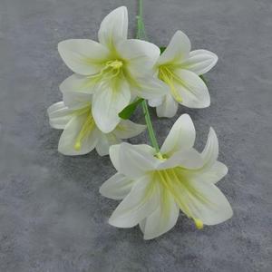 Lirio verde artificial <span class=keywords><strong>Hemerocallis</strong></span> Fulva con arreglo floral PU decoración de mesa para fiesta de cumpleaños y hojas verdes de boda - Product Image 3