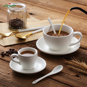 Custom Logo <strong>Black</strong> White Ceramic Coffee <strong>Cup</strong> Saucer Set Porcelain Espresso Tea <strong>Cups</strong> Wholesale Factory Direct - Product Image 4