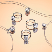 Bague d'éternité en argent sterling 925, esthétique géométrique, bijou, zircone cubique 5A 8A, bijoux fins à la mode pour femmes