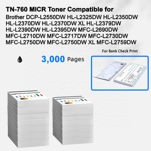Cartouche de Toner MICR Compatible IBEST <span class=keywords><strong>Brother</strong></span> TN-760 TN760 Compatible pour HL-L2325DW DCP-L2550DW <span class=keywords><strong>Brother</strong></span> pour l'impression de chèques bancaires - Product Image 2