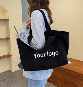 High Quality Ins Style Women's Large Capacity Fashion Multicolor Shoulder Bag Custom Cotton Tote Bag with Custom Printed logo - Product Image 2