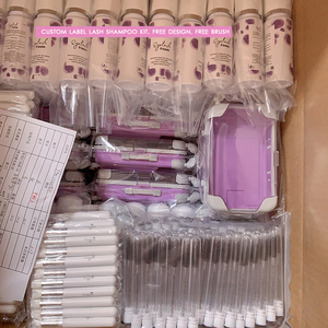 Kit complet de nettoyant pour <span class=keywords><strong>cils</strong></span> <span class=keywords><strong>faux</strong></span> et extensions, formule douce, nettoyant pour <span class=keywords><strong>cils</strong></span> pour le lavage des sourcils - Product Image 3