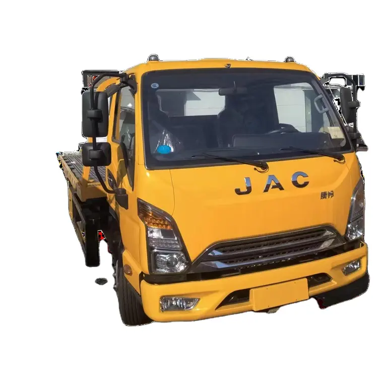 JAC 4 ton truk penarik jalan, truk derek tempat tidur datar truk baru digunakan untuk dijual