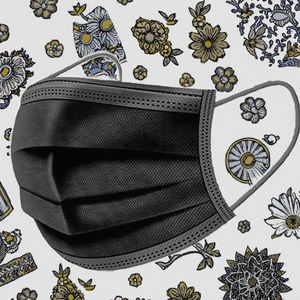 Masker Wajah 3 lapisan sekali pakai dalam perlindungan sehari-hari efektif warna hitam dengan respirator & Masker - Product Image 3