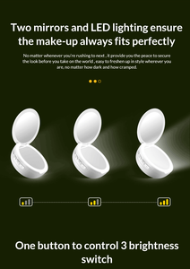 Leadingplus 2020 New <span class=keywords><strong>2</strong></span> IN 1 Mini <span class=keywords><strong>3</strong></span> Brightness Switch Pocket Wireless Bluetooth Speaker with Led Mirror - Product Image 3