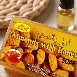 Savon Solide Afrin aux Herbes, Amandes et Miel pour Peaux Sèches – Hydratation Nourrissante et Éclat Cutané – Savon Corporel pour Hommes et Femmes - Product Image 3