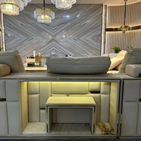 Maison de luxe italienne Post Modern Large Flat House Babylon Corner Set en cuir véritable Éponge Remplissage Visionnaire Canapé Salon