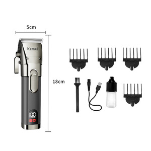 Cortadora de Pelo Profesional Kemei, Recargable, Cuerpo Metálico, Motor sin Escobillas, 7000-9000 rpm, Uso en Salón - Product Image 5