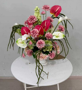 Centrotavola con Sfere di Fiori Artificiali in Seta, Composizioni Floreali Leggere e Realistiche in Rosa e Blu, per Pasqua e Natale - Product Image 2