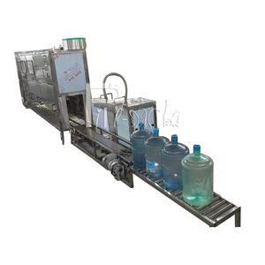 Línea de llenado de botellas de galón, incluye cepillo decapador, lavado de cuello, etiquetado e impresora, planta completa, 100BPH / 200BPH - Product Image 3