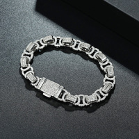 Interlockende Micro-Pave CZ Cuban Link Unisex Armband 925 Sterling Zilver Nikkelvrij Hiphop Sieraden voor Valentijnscadeau