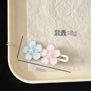 Summer-themed, refreshing jelly-colored <b>flower</b> hair clips, high-value, <b>sweet</b>, girly side duckbill clip hair accessories. - Product Image 4